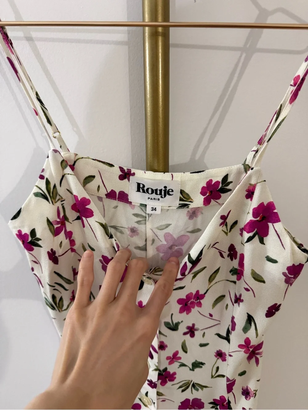 rouje floral mini dress fr34